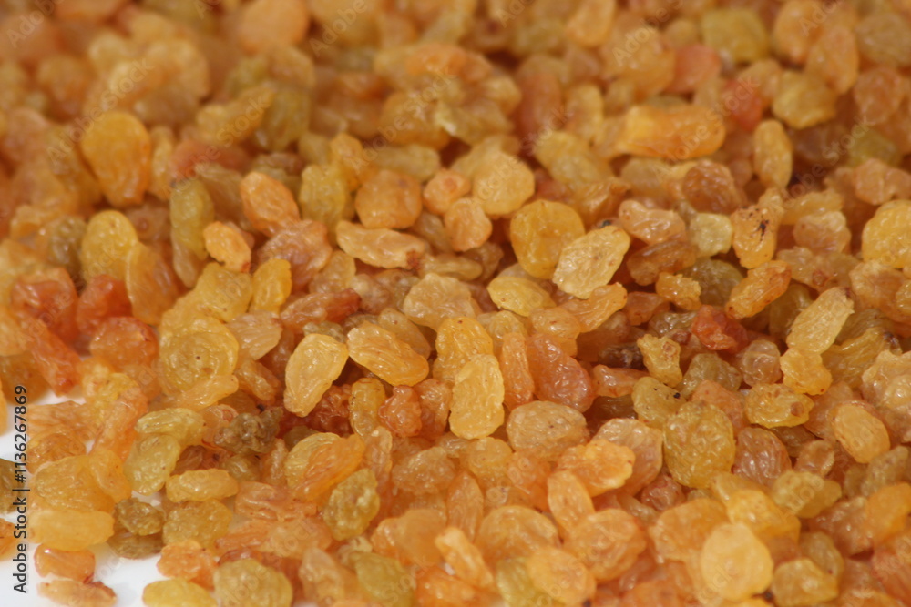 Close Up of Yellow Raisins Close Up of Yellow Raisins