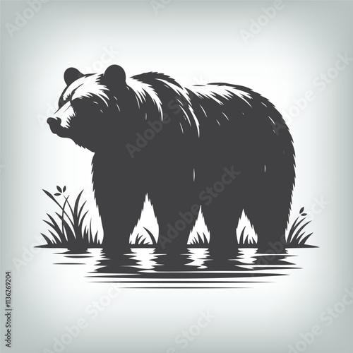 Versatile black bear silhouettes ideal for forest, predator, and camping-inspired illustrations.