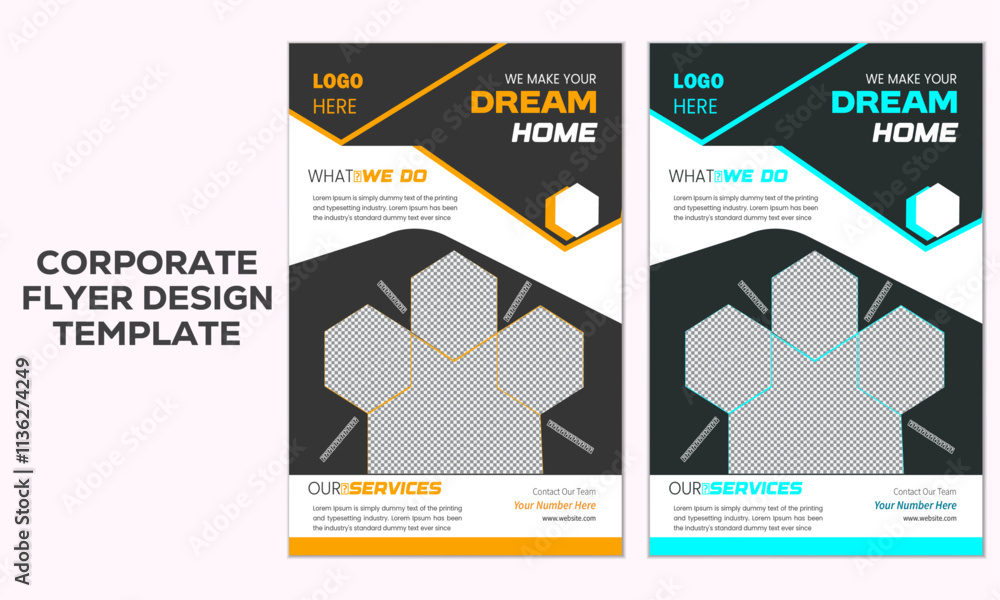 Creative modern minimal and business flyer template colorful gradient geometric circle design Creative modern minimal and business flyer template colorful gradient geometric circle design