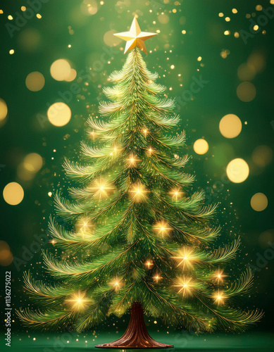 Christmas Fir tree branch texture Background Fluffy pine tree branch close up