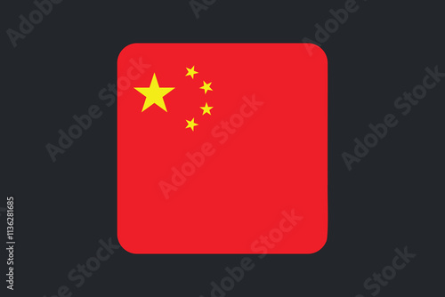 China flag sign, China flag vector graphic, China country flag is a symbol of freedom, National China flag, vector illustration
 photo