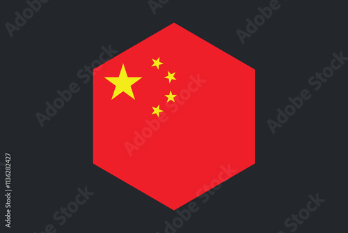 China flag sign, China flag vector graphic, China country flag is a symbol of freedom, National China flag, vector illustration
 photo