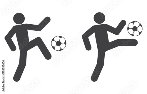 person play soccer ball icon