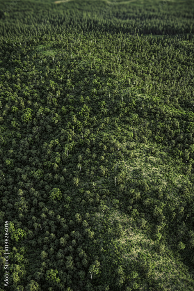 High-resolution 3D GIS map of a forested plateau with LiDAR data highlighting elevation and canopy height. High-resolution 3D GIS map of a forested plateau with LiDAR data highlighting elevation and canopy height.