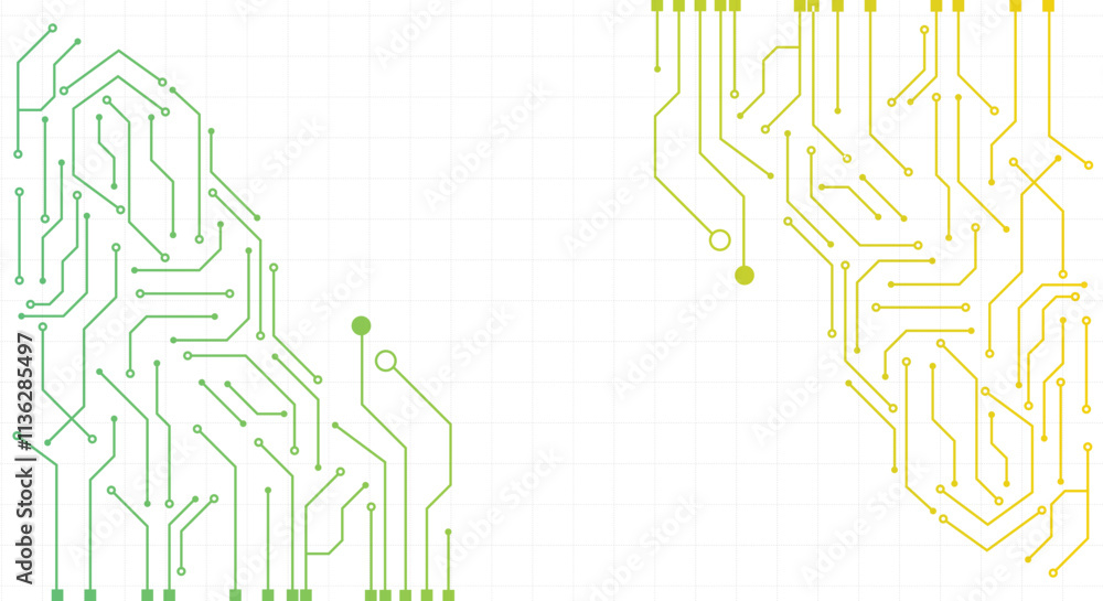 Obraz premium Circuit technology background with hi-tech digital data connection system and computer electronic design. 