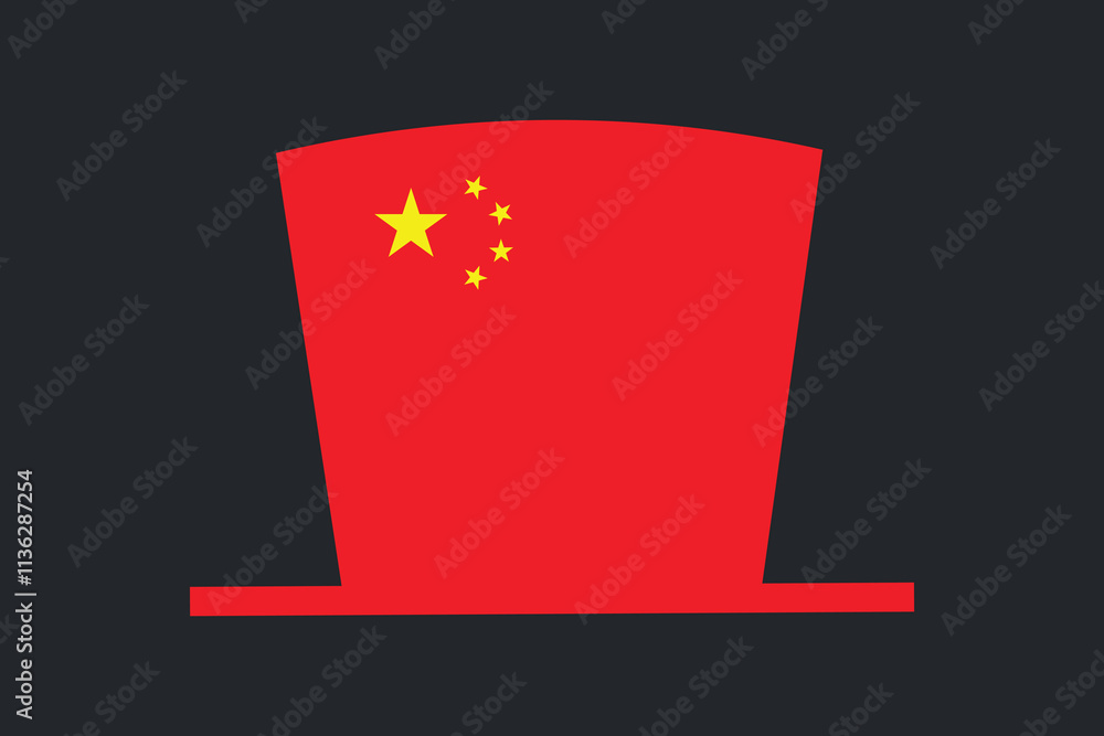 China hat with flag, China flag vector graphic, China country flag is a symbol of freedom, National China flag, vector illustration
China hat with flag, China flag vector graphic, China country flag is a symbol of freedom, National China flag, vector illustration