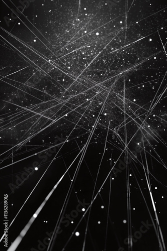 Three-dimensional signal constellation formed by Morse code-like pulses arranged to create a star-map aesthetic photo