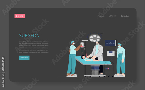 Pediatric Medical Appointment. Flat Vector Illustration