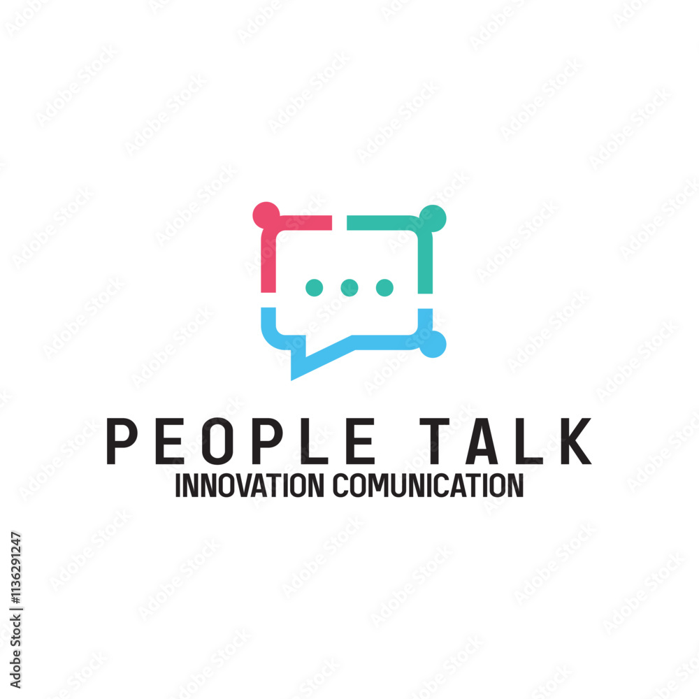 people talk comunity logo icon vector illustration template design people talk comunity logo icon vector illustration template design