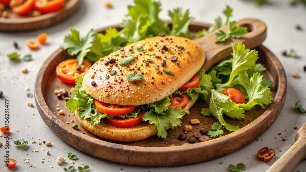 Sandwich with salmon. Sandwich with salmon.