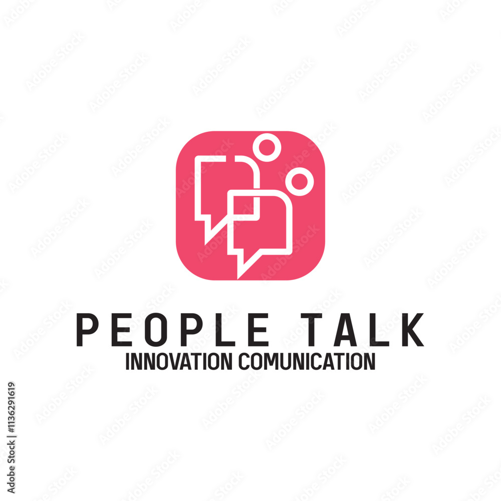 people talk comunity logo icon vector illustration template design people talk comunity logo icon vector illustration template design