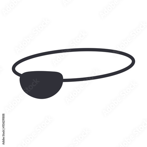 Pirate eye patch. Vector illustration.