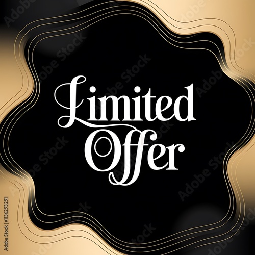 Elegant Black Gold Limited Offer Design photo