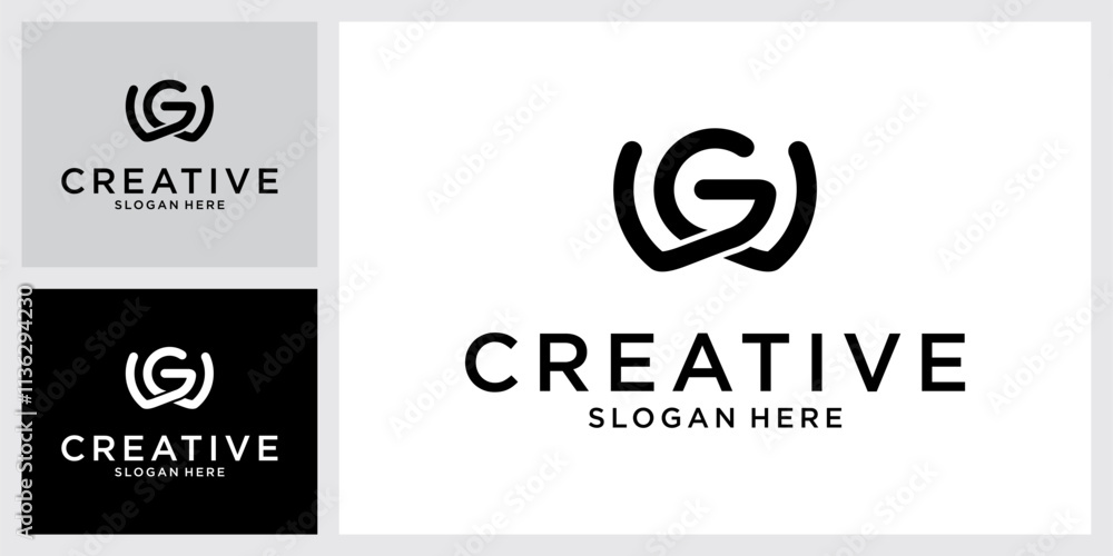 GW or WG initial letter logo design vector template GW or WG initial letter logo design vector template