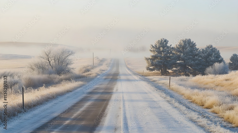 road in the winter road in the winter