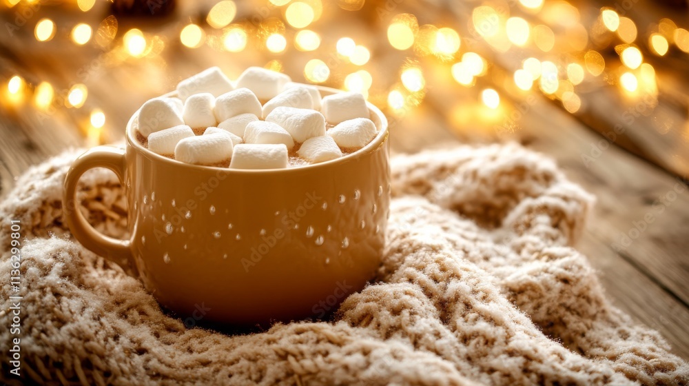 cup of hot cocoa with marshmallows, Generative AI, cup of hot cocoa with marshmallows, Generative AI,