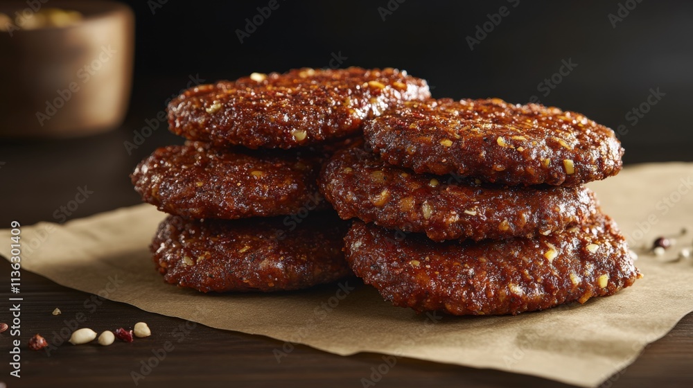 Delicious Stack of Glazed Sesame Cookies Delicious Stack of Glazed Sesame Cookies