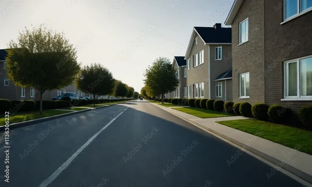 3d view of housing in the suburbs