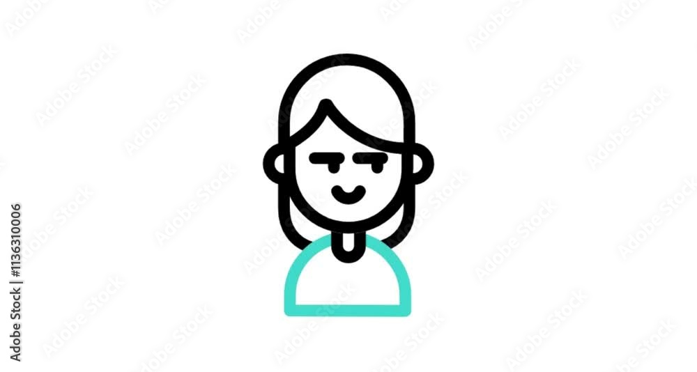 illustration of a person with a smile illustration of a person with a smile