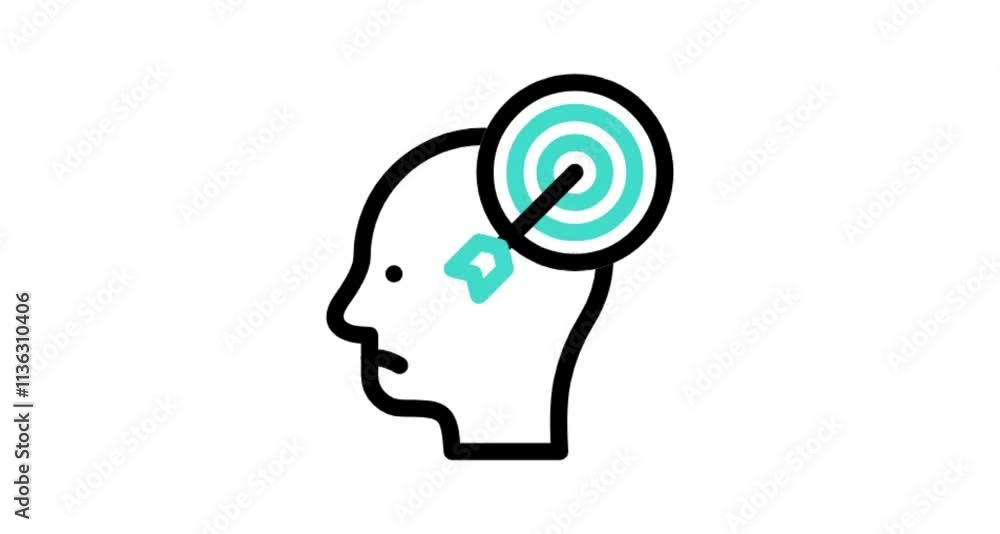 head silhouette with headphones head silhouette with headphones