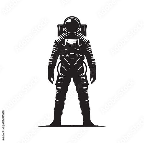 Astronaut, Spaceman silhouette vector illustration