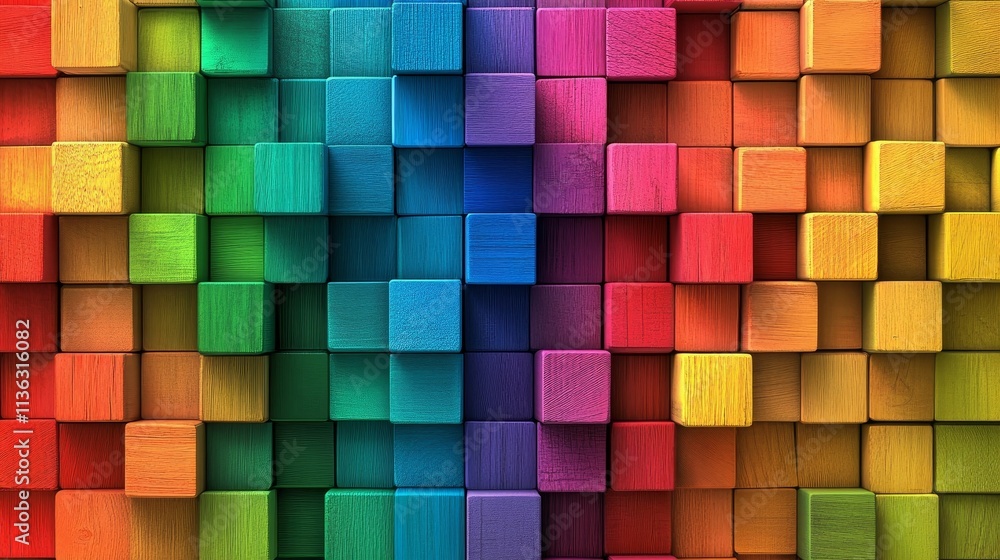 Colorfull wooden cubes background Colorfull wooden cubes background