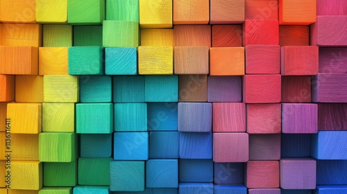 Colorfull wooden cubes background