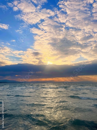 sunset over the sea