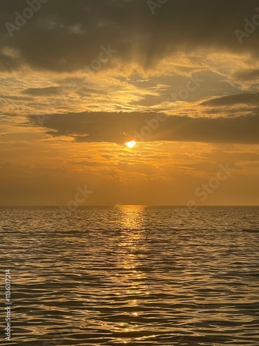 sunset over the sea