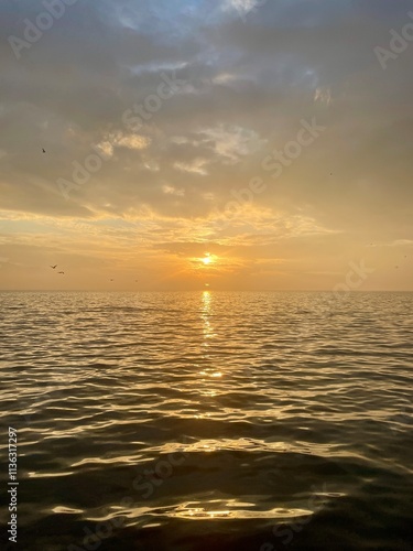 sunset over the sea