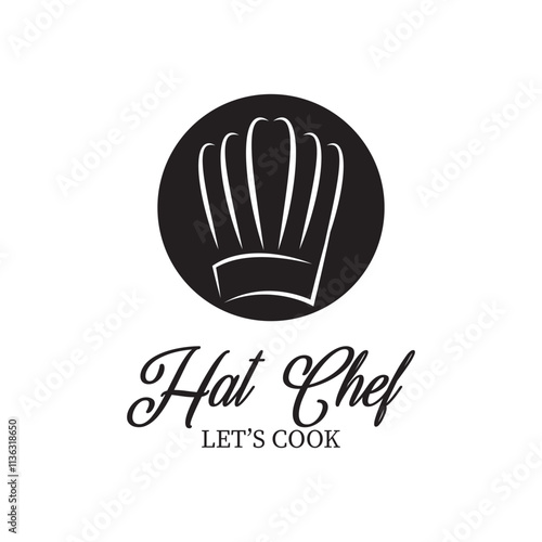 hat chef logo icon vector illustration template design photo