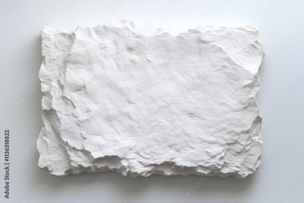Obraz premium White stone slab presenting empty space for text or design