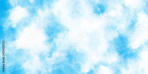 watercolor abstract texture with white clouds and blue sky, shiny and clear painted light blue clouds watercolor background, sky clouds for wallpaper backdrop background.	