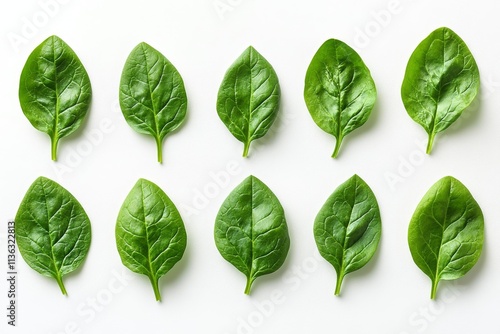 Fresh Spinach Leaves Green Healthy Food Pattern Nature Organic Vegetarian