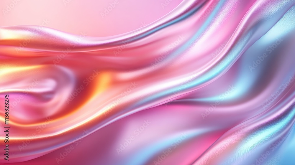 A rich tapestry of silky, abstract waves showcases vibrant hues of pink and blue, conjuring a sense of serenity and beauty with a smooth, reflective texture. A rich tapestry of silky, abstract waves showcases vibrant hues of pink and blue, conjuring a sense of serenity and beauty with a smooth, reflective texture.