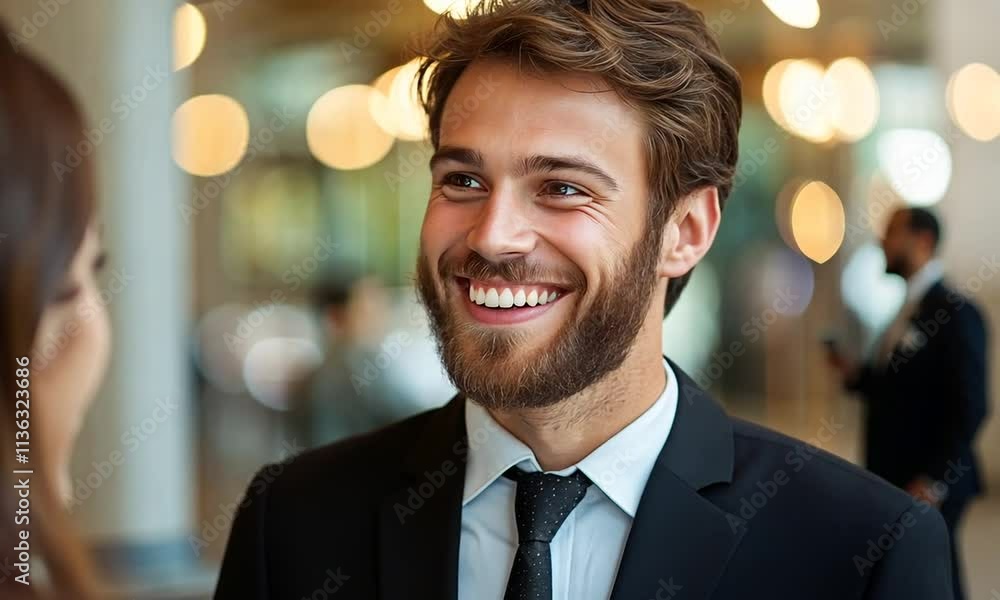 Smiling Manager Interviewing an Applicant In Office Smiling Manager Interviewing an Applicant In Office