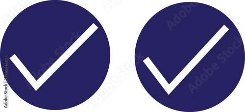 Check sign vector logo. Check symbol in green color illustration. Accept okay symbols for approval or checklist design