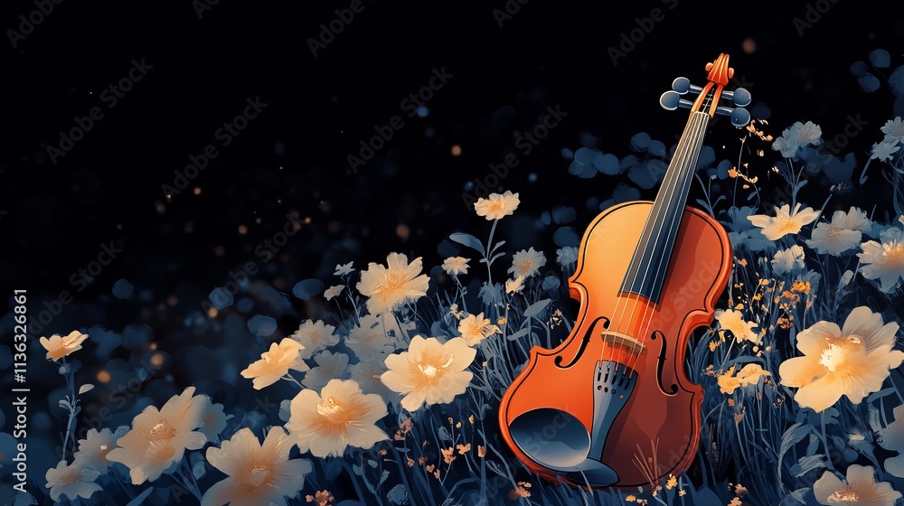 Fototapeta premium National Violin Day background concept 