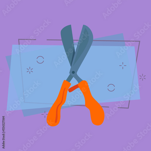 Hedge shears vector illustration. Gardener, trimming, lopping shears. Scissors concept. Vector illustration can be used for topics like agriculture, gardening, farming