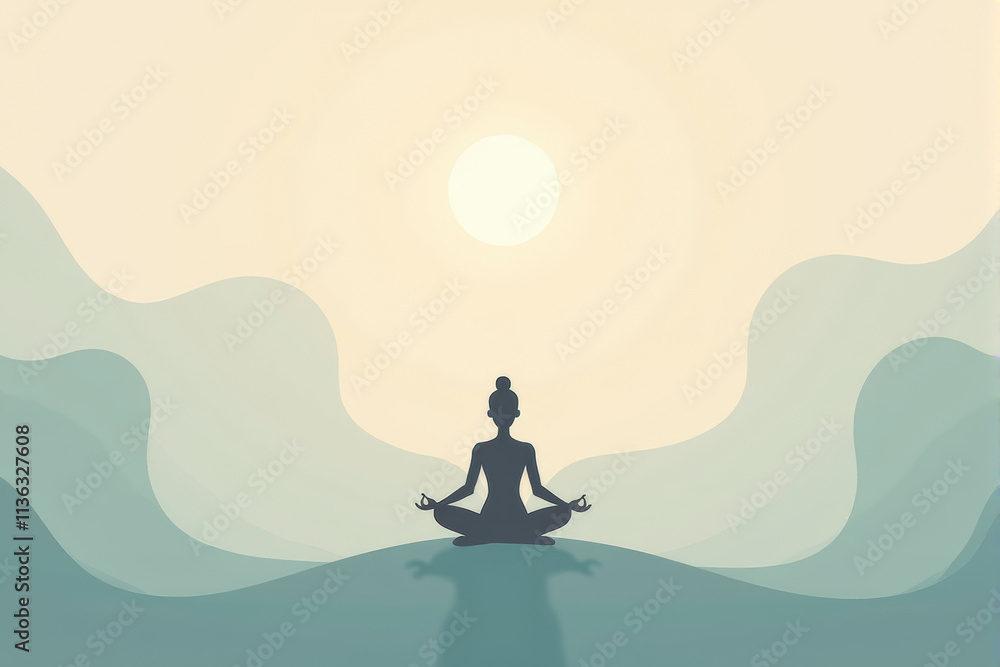 A meditative background featuring soft light, a tranquil yoga pose, and glowing natural elements, evoking inner peace and calmness.. A meditative background featuring soft light, a tranquil yoga pose, and glowing natural elements, evoking inner peace and calmness..