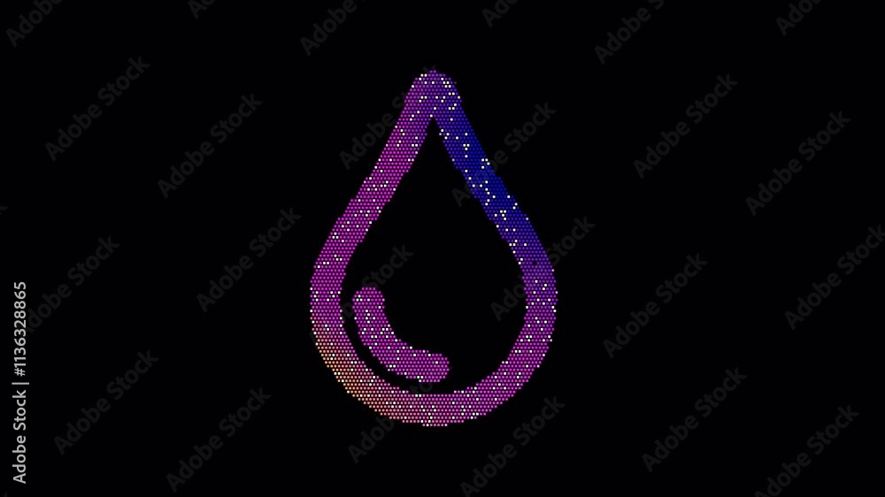 Icon tint is made up of LED square shapes that shimmer and flicker. There are black dead diodes. In-Out looped. Alpha BW at the end Icon tint is made up of LED square shapes that shimmer and flicker. There are black dead diodes. In-Out looped. Alpha BW at the end
