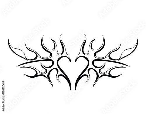 metal of y2k fire icon. Flame shape in liquid mercury vector art 