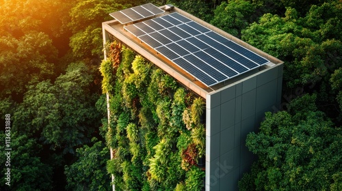 Modern Eco-Friendly Office Building Surrounded by Nature