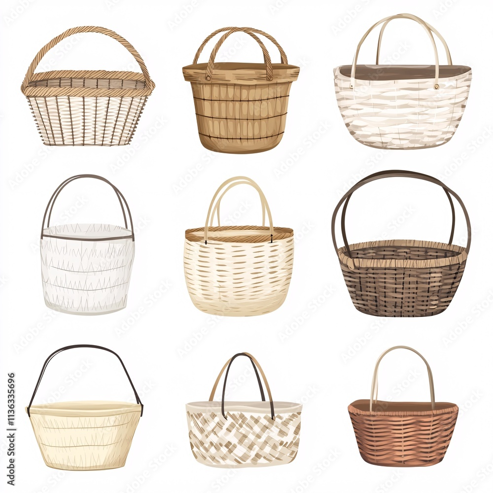 Obraz premium basket isolated on white