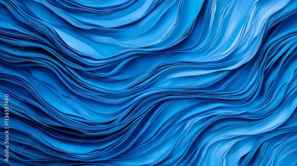 Obraz premium Vibrant Blue Light Streaks Forming Dynamic Abstract Patterns