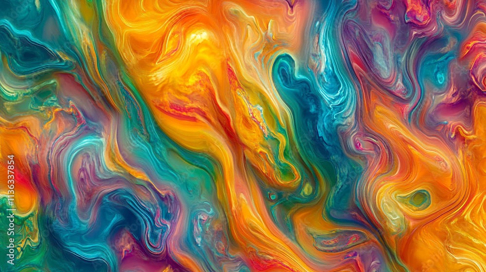 Vibrant abstract swirl of colors creating a dynamic visual energy Vibrant abstract swirl of colors creating a dynamic visual energy