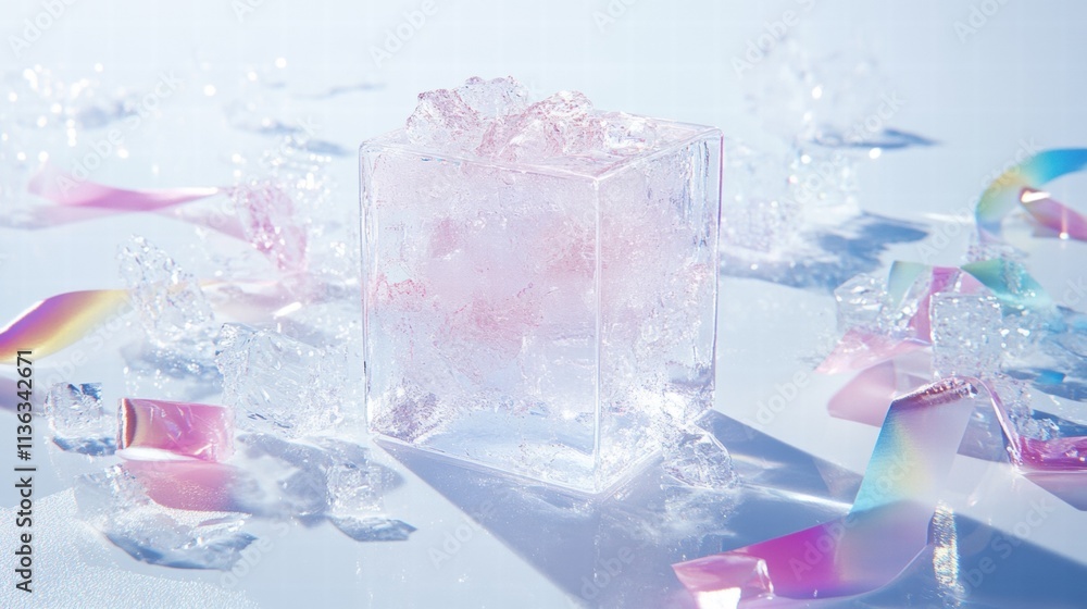 Iridescent Ice Cubes and Confetti Iridescent Ice Cubes and Confetti