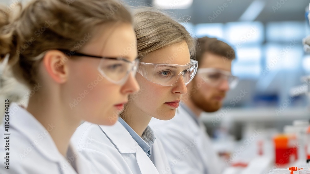 Researchers Analyzing Renewable Energy Compounds in Laboratory Setting with Solar Panels and Wind Researchers Analyzing Renewable Energy Compounds in Laboratory Setting with Solar Panels and Wind