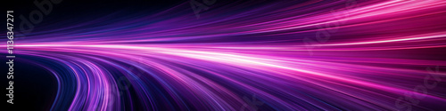 Bold purple and pink burst with smooth, fluid light trails, creating a lively and energetic design for dynamic settings