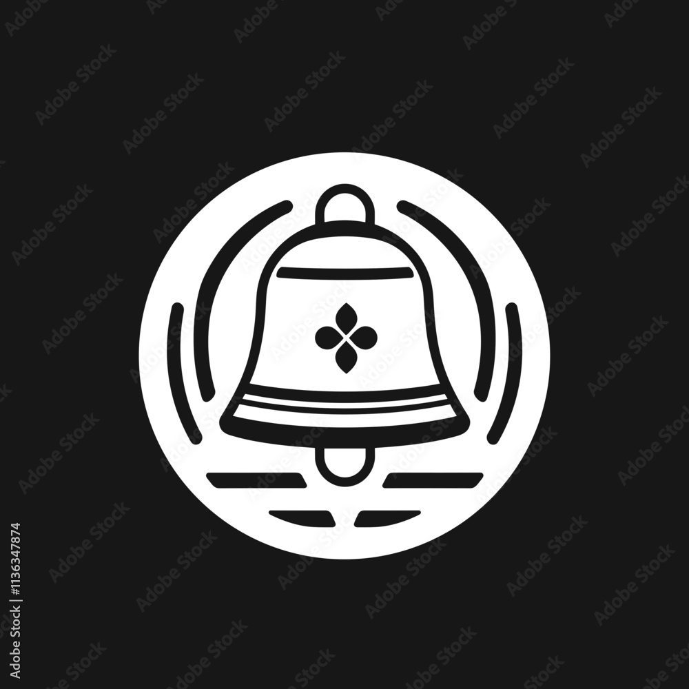 Fototapeta premium Geometric Bell Logo, Reliable & Alert